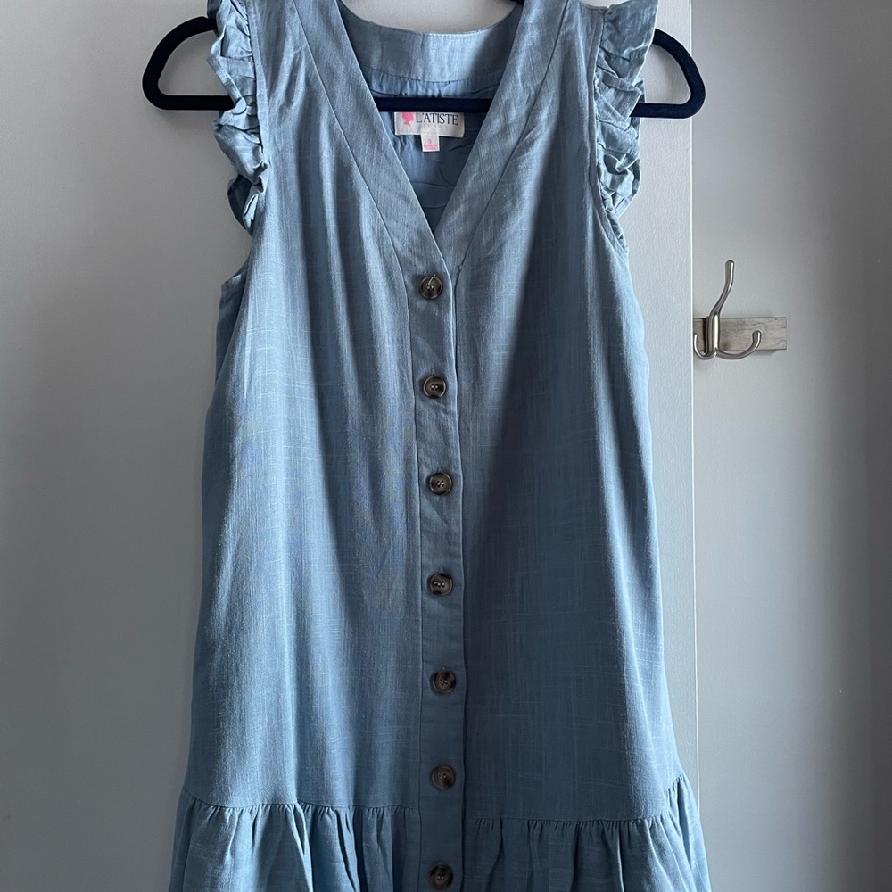 VICI Button Down Ruffle Dress - Picture 2 of 4